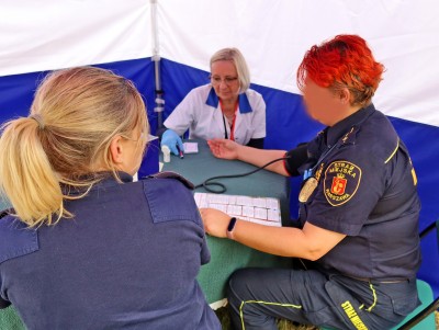 piknik rodzinny, namiot SPZZLO Warszawa-Żoliborz, pomiar glukozy we krwi